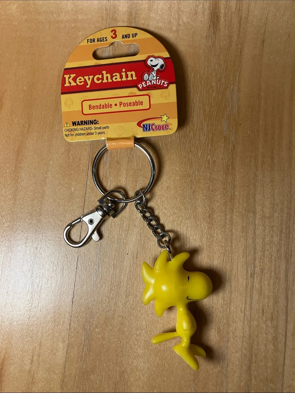 Peanuts Woodstock Bendable Clip-On Keychain